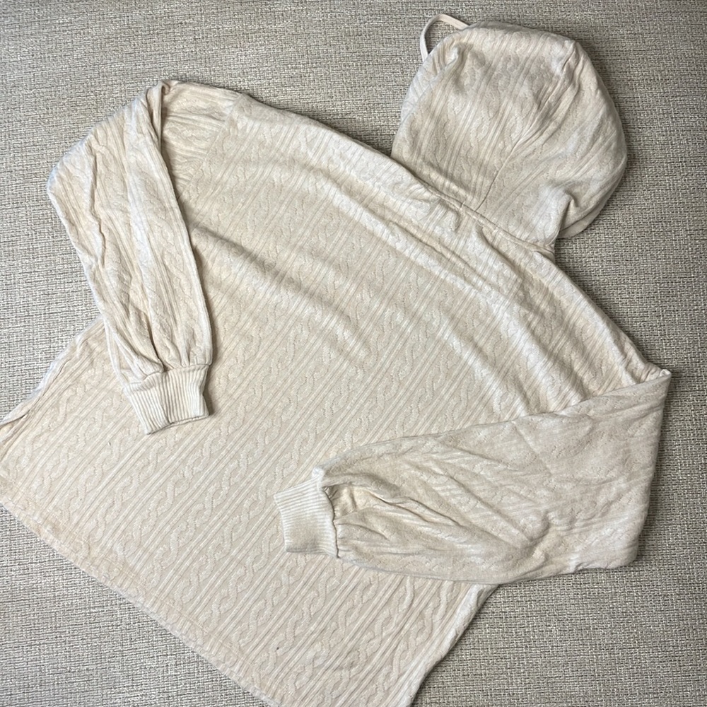 Cream P.J. Salvage Hoodie and Sweatpants Set - Picture 5 of 8
